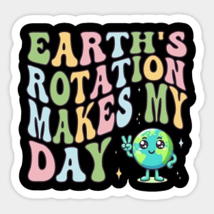 Groovy Planet Earth Love Eco Awareness Day Sticker